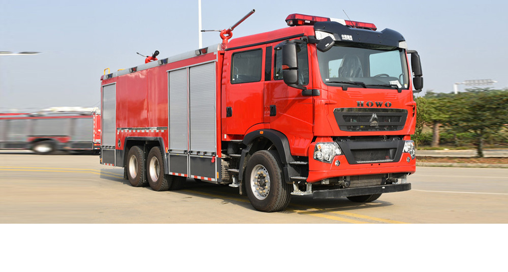 豪沃后双桥干粉泡沫联用消防车