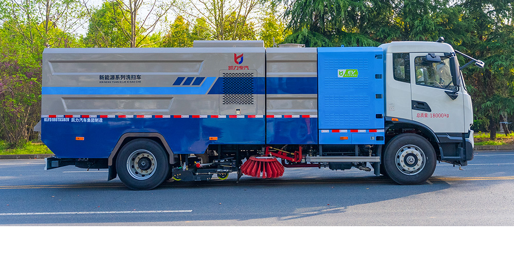 东风天锦纯电洗扫车
