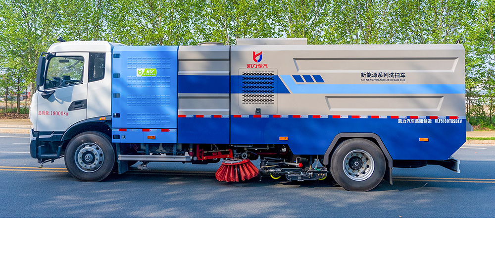 东风天锦纯电洗扫车