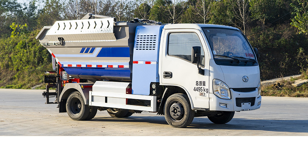 上汽跃进纯电自装卸式垃圾车