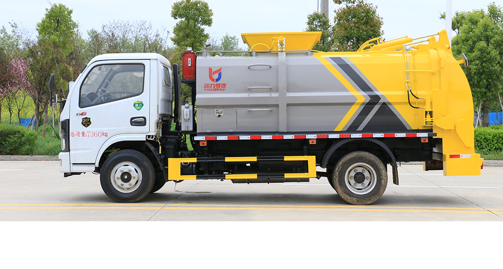 东风D6方罐餐厨式垃圾车