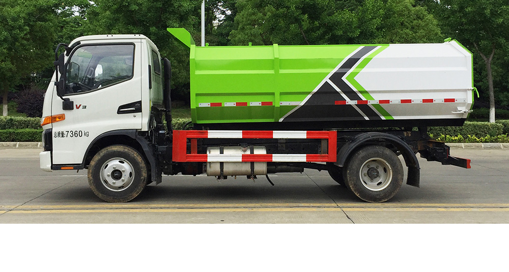江淮V3自装卸式垃圾车 侧装