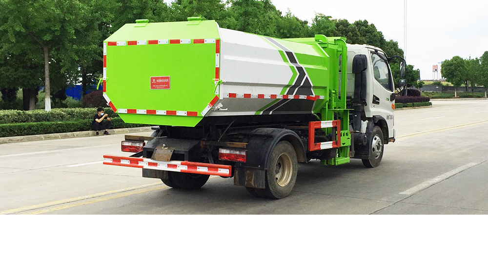 江淮V3自装卸式垃圾车 侧装