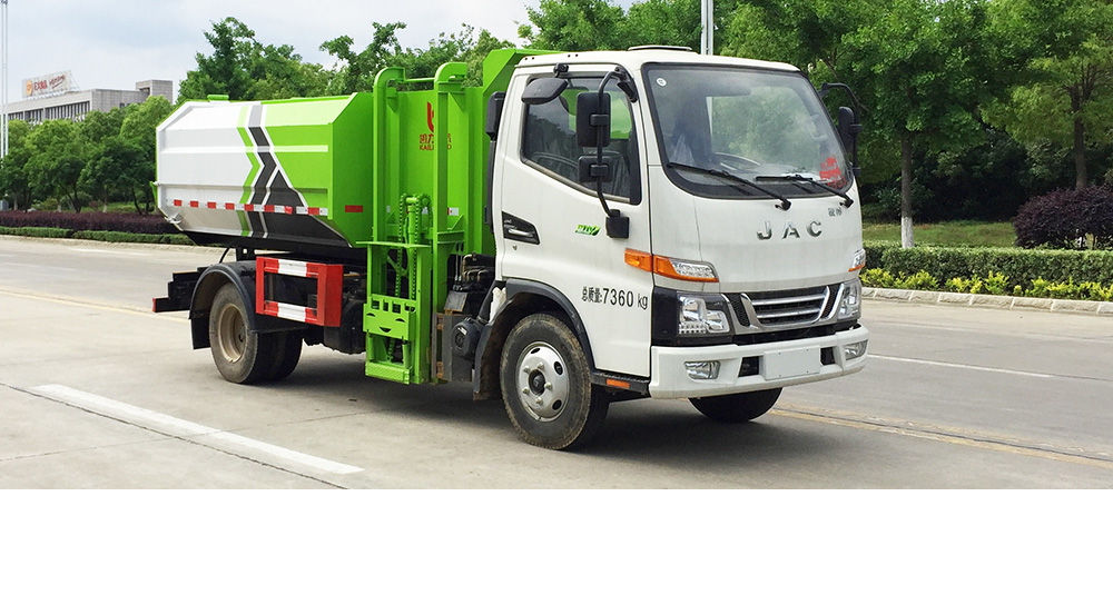 江淮V3自装卸式垃圾车 侧装