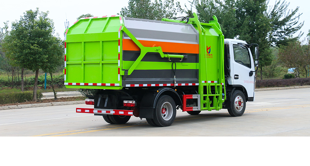 东风D6自装卸式垃圾车 侧装