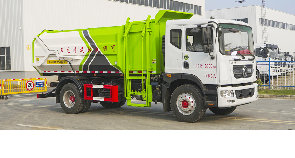 东风D9自装卸式垃圾车 侧装