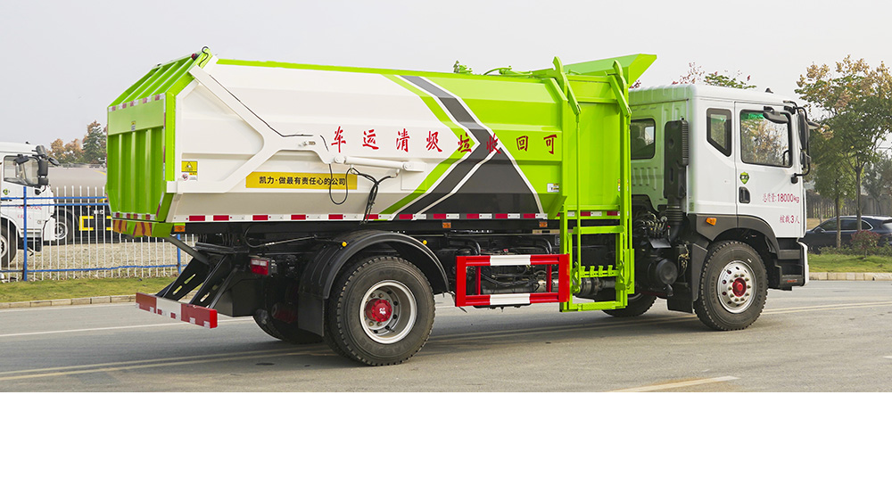 东风D9自装卸式垃圾车 侧装