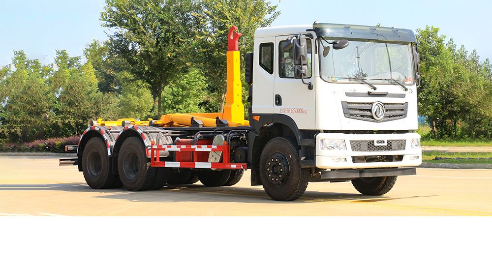 东风华神后双桥车厢可卸式垃圾车